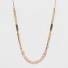 Semi Precious Pink Aventurine Fashion Necklace - Universal Thread Pink/gold