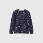Boys' Long Sleeve Printed T-shirt - Cat & Jack Navy