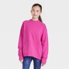 Girls' Cozy Soft Fleece Sweatshirt - All In Motion Purple