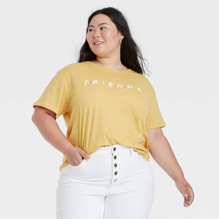 Women's Friends Plus Size Logo Short Sleeve Graphic T-shirt - Yellow
