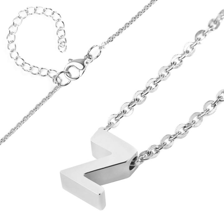 Women's Elya Stainless Steel Initial Pendant Necklace 'o', Size: O,