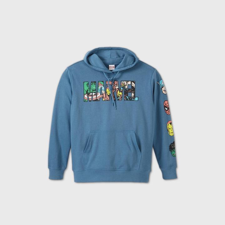 Men's Marvel Hooded Sweatshirt - Denim Blue