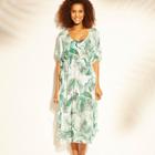 Women's Midi Length Kaftan Cover Up - Kona Sol White Palm