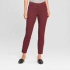 Women's Skinny High Rise Ankle Pants - A New Day Red
