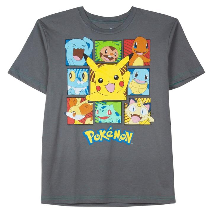 Pokemon Boys' Pokmon Graphic Short Sleeve T-shirt - Charcoal Heather