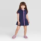 Toddler Girls' Zip-up Hooded Coverups - Cat & Jack Navy 3t, Toddler Girl's, Blue