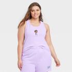 Nickelodeon Women's Plus Size Rugrats Susie Ribbed Graphic Tank Top - Purple
