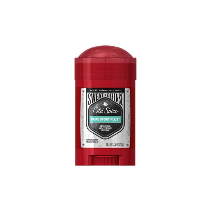 Old Spice Hardest Working Collection Sweat Defense Pure Sport Plus Antiperspirant And Deodorant - 2.6oz,