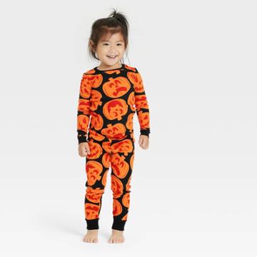 Toddler Halloween Pumpkins Matching Family Pajama Set - Hyde & Eek! Boutique Orange