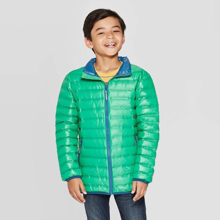 Boys' Down Puffer Jacket - Cat & Jack Green