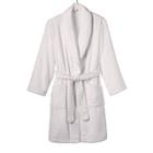 Wellbeing By Sunham Xl Ribbed Bathrobe White - Wellbeing By