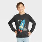 Boys' Interactive Long Sleeve Graphic T-shirt - Cat & Jack Charcoal Gray