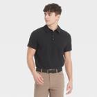 Men's Stretch Woven Polo Shirt - All In Motion Almost Black