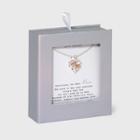 No Brand Silver Plated Mom Open Heart Pendant Necklace - Rose Gold