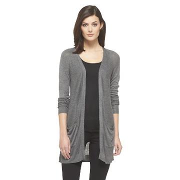 Mossimo Lightweight Open Cardigan Xl Heather Gray