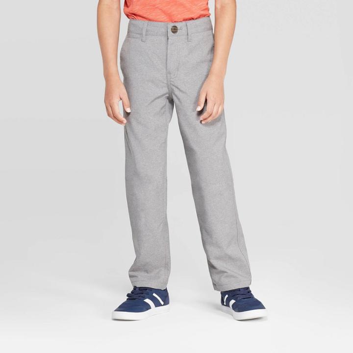 Boys' Quick Dry Chino Pants - Cat & Jack Heather Gray