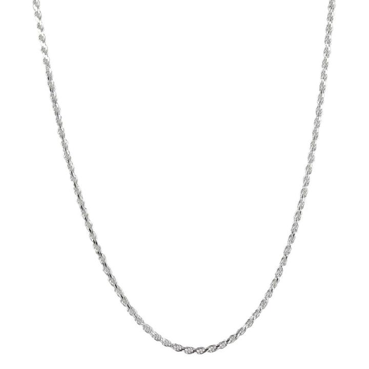 Target Men's Sterling Silver Solid Chain Rope Necklace,