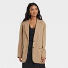 Women's Boxy Blazer - A New Day Brown