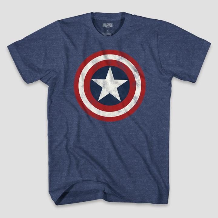 Men's Marvel Short Sleeve Graphic T-shirt Denim Heather