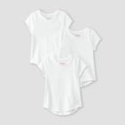 Toddler Girls' 3pk Short Sleeve T-shirt - Cat & Jack White
