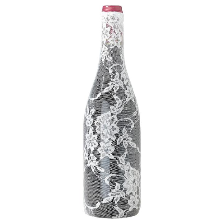 Lillian Rose Wine Lace Bottle Cover - Cream (ivory)