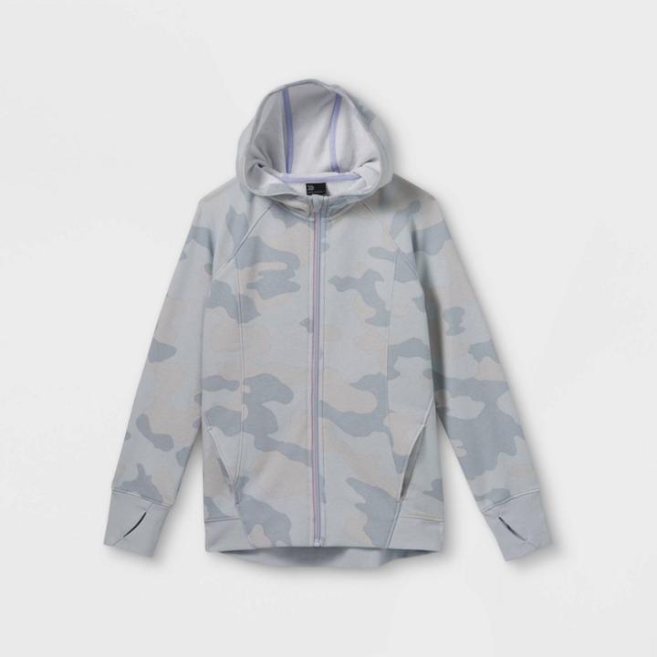 All In Motion Girls' Fleece Full Zip Hoodie - All In