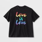 Ev Lgbt Pride Pride Gender Inclusive Adult Extended Size Love Is Love Graphic T-shirt - Black 1xb, Adult Unisex