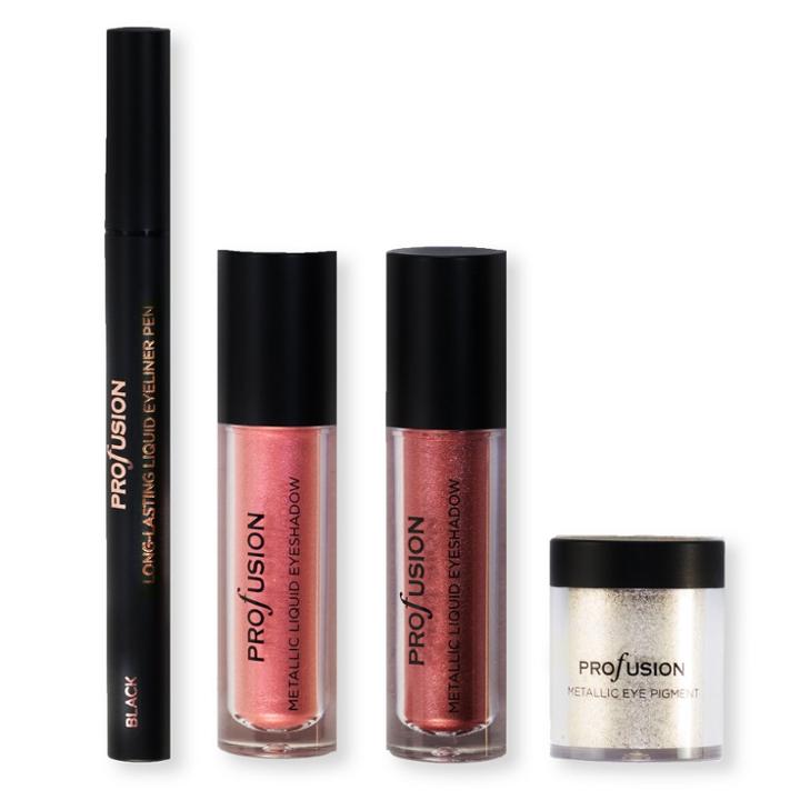 Profusion Cosmetics Mixed Metals Metallic Eyes Rose Gold - 11.5oz, Clear