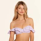 Target Women's Ribbed Off The Shoulder Bikini Top - Sugar Coast By Lolli Lavender