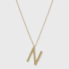 Sugarfix By Baublebar Initial N Pendant Necklace - Gold