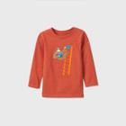 Toddler Boys' Long Sleeve Sloth Reading Graphic T-shirt - Cat & Jack Orange