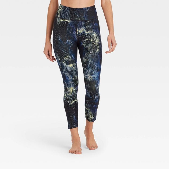 Women's High-waisted Printed 7/8 Leggings - Joylab Galaxy Print