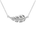 Target Festooned Feather Necklace - Silver, Women's