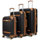 19v69 Italia Vintage Expandable Hardside Checked 3pc Luggage
