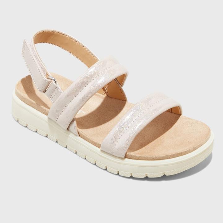 Toddler Girls' Chaya Footbed Sandals - Cat & Jack Gold