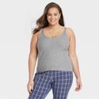 Women's Plus Size Fine Gauge Sweater Tank Top - A New Day Gray