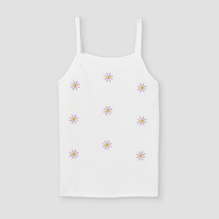 Girls' Square Neck Tank Top - Art Class White