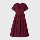 Women's Short Sleeve Wrap Dress - Universal Thread Red