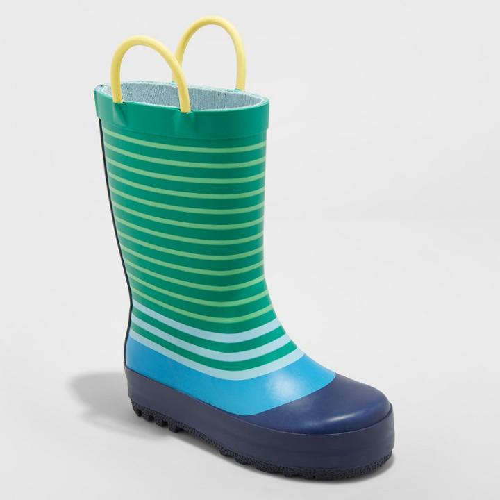 Toddler Boys' Luis Rain Boots - Cat & Jack Green