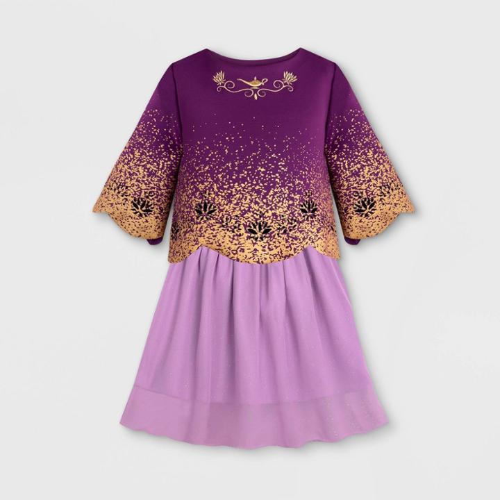 Aladdin Girls' Disney Jasmine Dress - Purple 3 - Disney