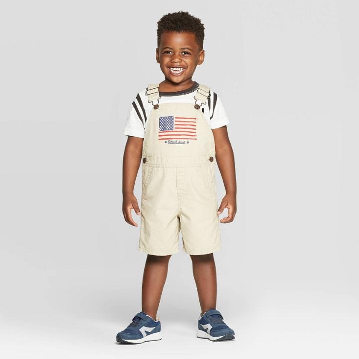 Oshkosh B'gosh Toddler Boys' Graphic Shortall - Khaki 4t, Boy's, Brown