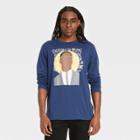 Black History Month Men's Malcolm X Long Sleeve Graphic T-shirt - Blue