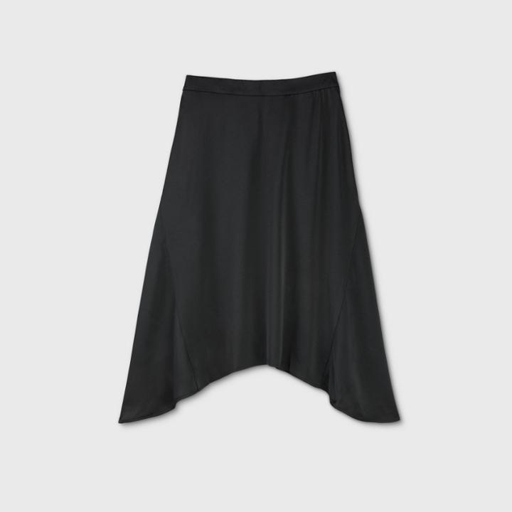Women's Silky Bell Skirt - Prologue Black