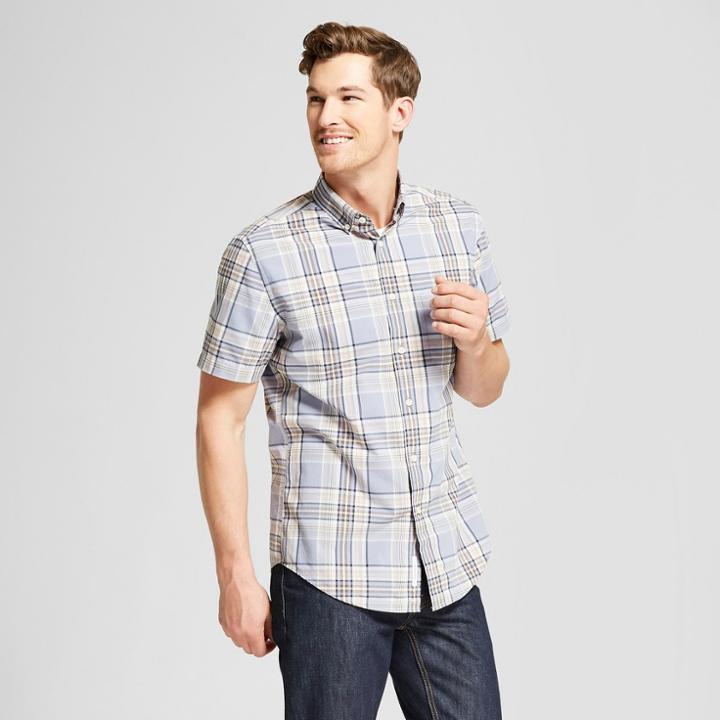 Men's Plaid Short Sleeve Button-down Shirt - Goodfellow & Co
