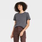 Women's Sensory Friendly Short Sleeve T-shirt - Universal Thread Dark Gray