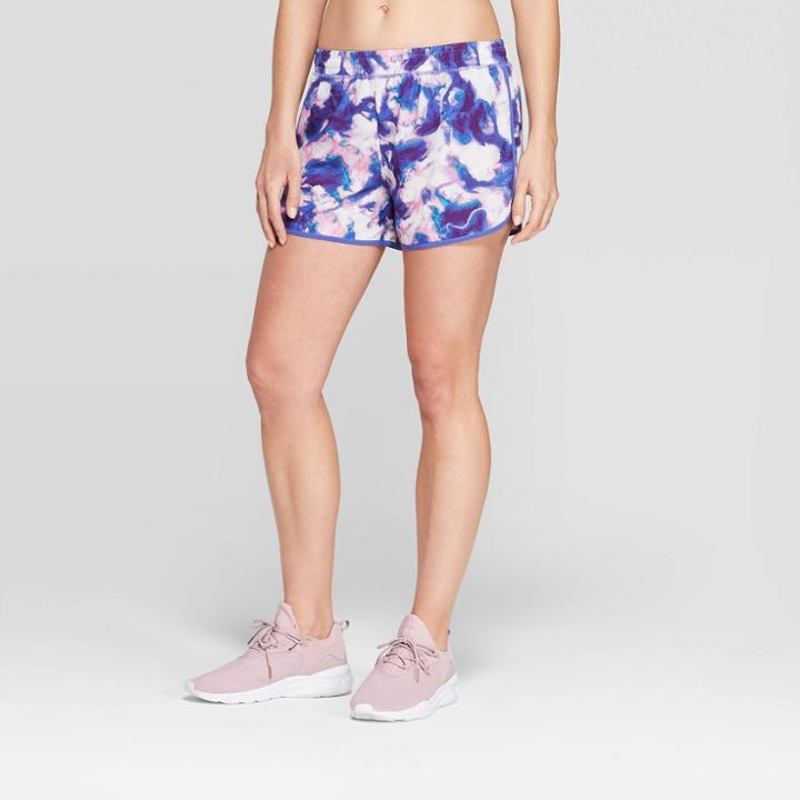 Women's Tie Dye Mid-rise Running Shorts 3.5 - C9 Champion Blue