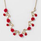 Sugarfix By Baublebar Rose Bud Statement Necklace - Red, Girl's