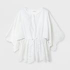 Girls' Long Sleeve Eyelet Tunic Top - Cat & Jack White