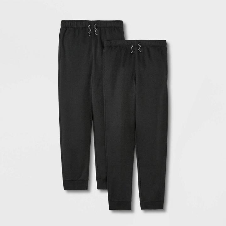 Plusboys' 2pk Fleece Jogger Sweatpants - Cat & Jack Black