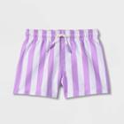 Baby Boys' Striped Swim Shorts - Cat & Jack Purple